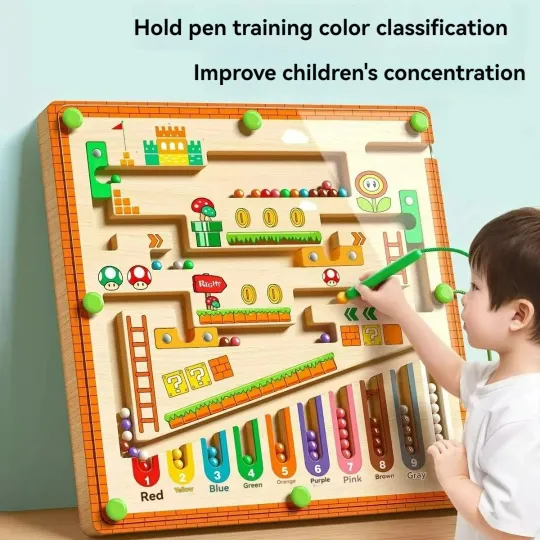 Children's magnetic maze Board